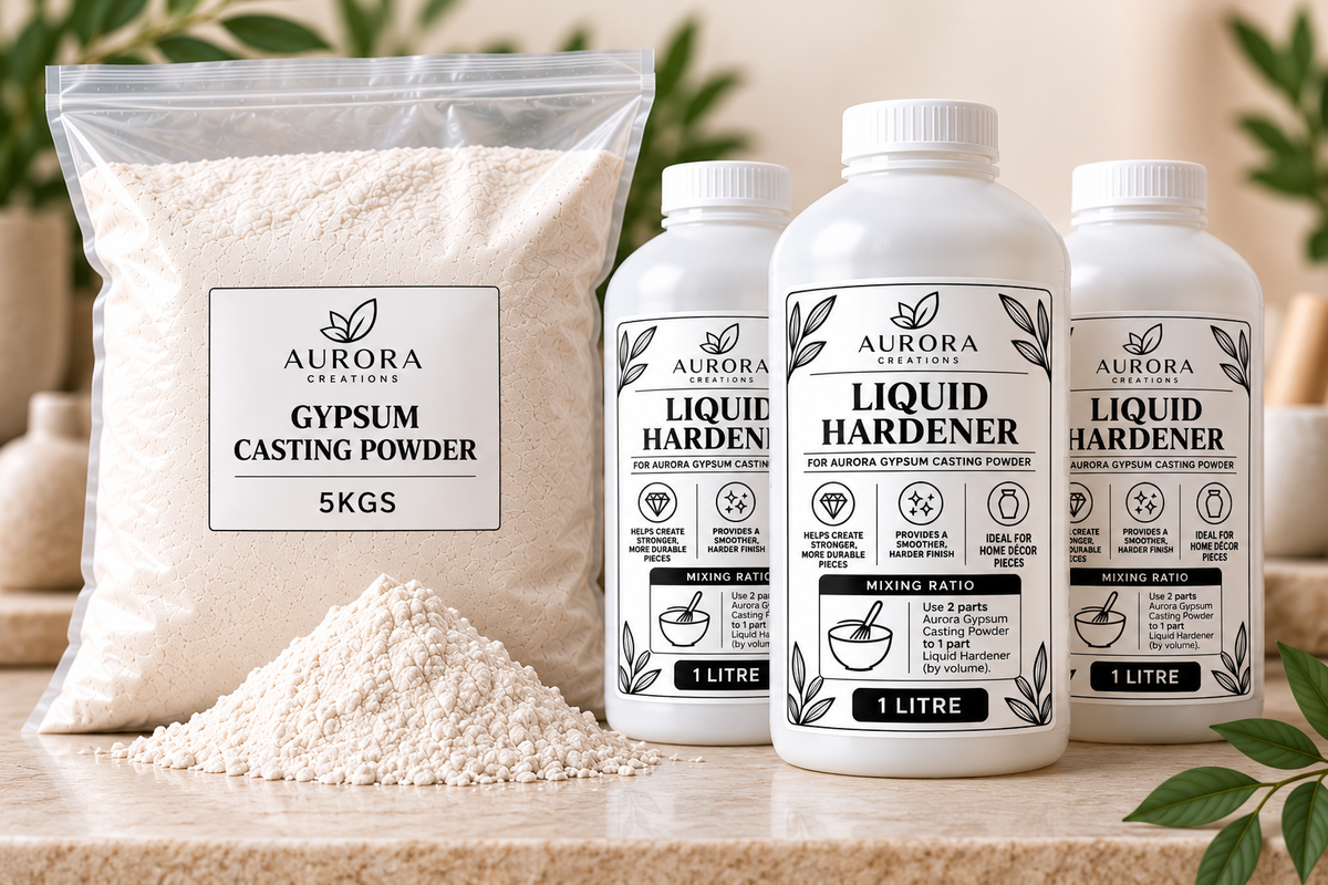 Gypsum Powder & Liquid Hardener Bundle