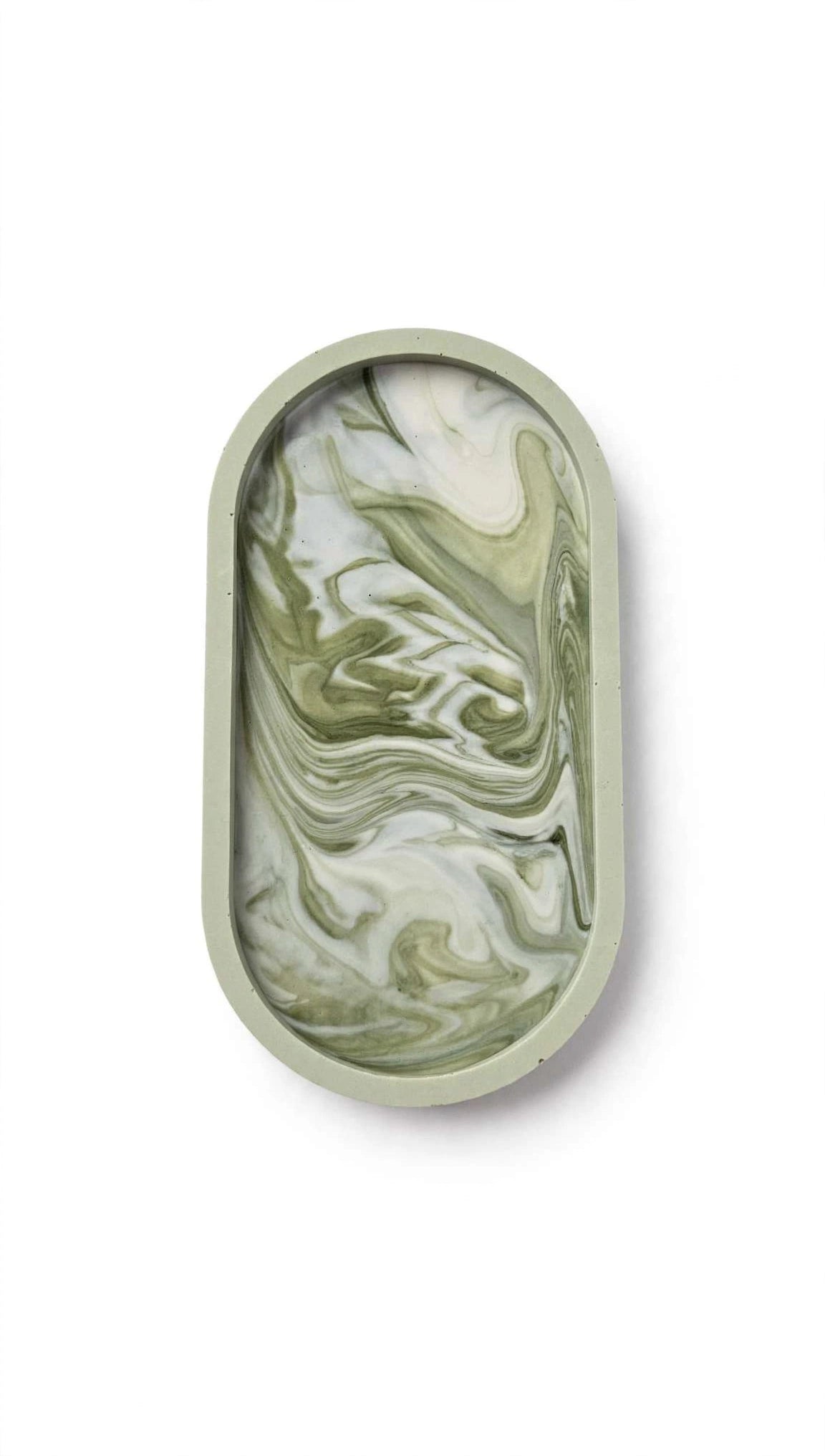 Sage and ivory marbeled Tray